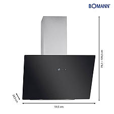 Витяжка 60 см Bomann DU 7604 G LED Німеччина, фото 3