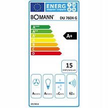 Витяжка 60 см Bomann DU 7604 G LED Німеччина, фото 6