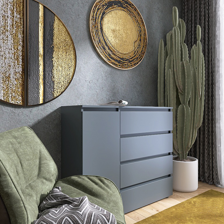 Комод Еверест Лайт КЛ-3 графіт 93х38х105 см, фото 1