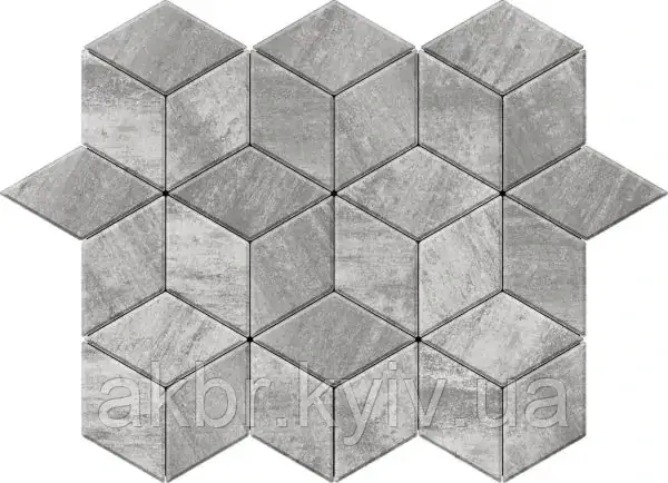 Тротуарна плитка ромб платина, фото 1