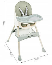 Стільчик для годування Kruzzel Light Green, фото 6