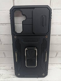 Чохол накладка для Samsung Galaxy M34 5G протиударний бампер із підставкою чорний