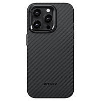 Чохол Pitaka MagEZ Case Pro 4 Twill 1500D для iPhone 15 Pro Max Black/Grey (KI1501PMP)