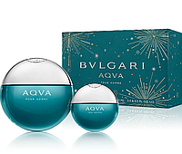 Bvlgari Aqva Pour Homme Подарочный набор для мужчин (edt/100ml + edt/mini/15ml)