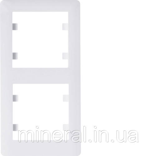 Рамка 2Х вертикальна Lumina-2, біла, Hager, (WL5120)