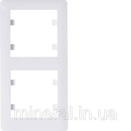 Рамка 2Х вертикальна Lumina-2, біла, Hager, (WL5120), фото 1