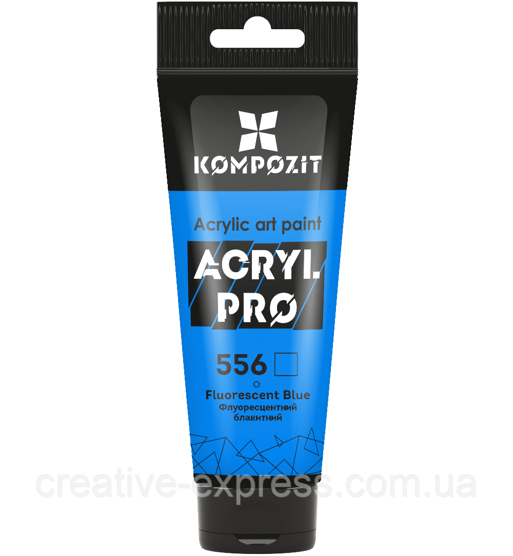 Фарба художня "ART Kompozit", 0,075 л ТУБА (556 флуоресцентний блакитний)