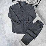 Спортивний костюм чоловічий вельветовий весна осінь трикотаж сірий. Живе фото. Модний чоловічий костюм, фото 2