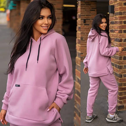 Неймовірний жіночий костюм на флісі, тканина "Трикотаж" 64, 66 розмір 64, фото 1