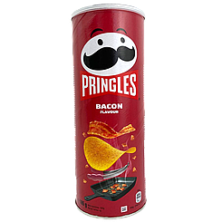 Чипси бекон Прінглс Pringles bacon 165g 19шт/ящ (Код: 00-00005345)