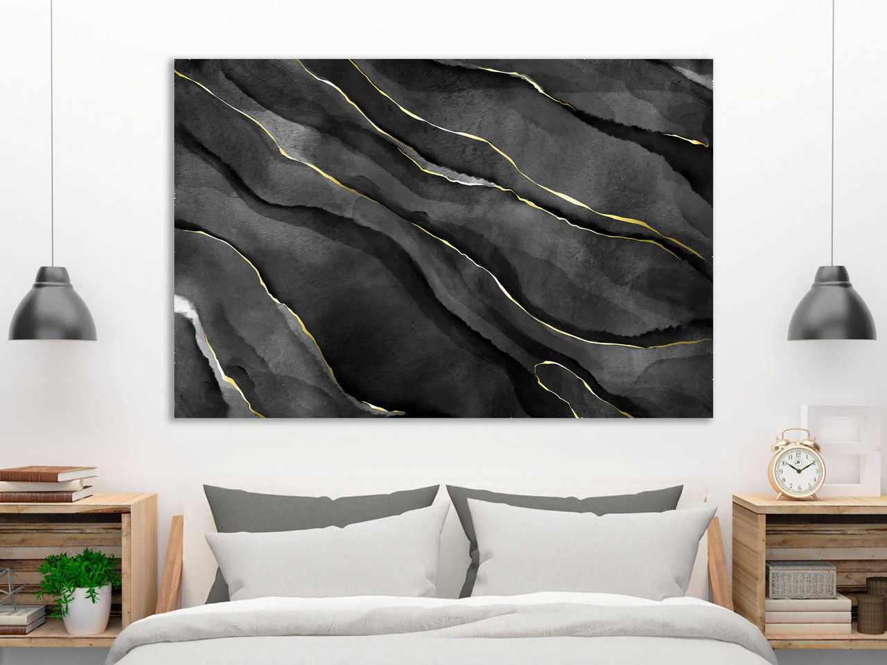 Декоративна картина в дерев'яній рамці "Абстракція" для дому, фото 1