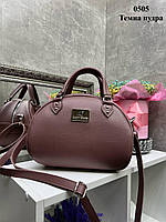 Темная пудра - отличная сумочка-саквояж Lady Bags в нежных весенних цветах, хорошо держит форму (0505)