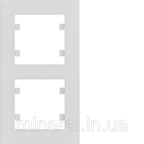 Рамка 2X вертикальна, Lumina-Intens, біла, Hager, (WL5620)
