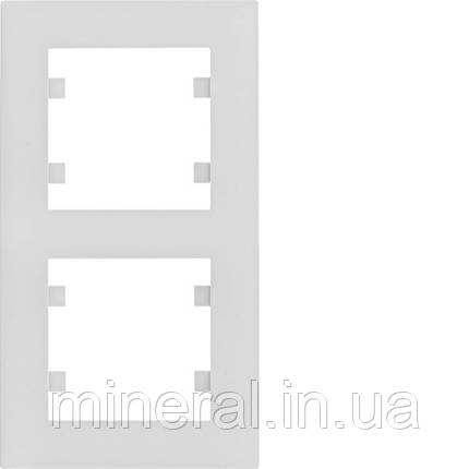 Рамка 2X вертикальна, Lumina-Intens, біла, Hager, (WL5620), фото 1