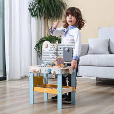 Дерев'яний верстак з інструментами Viga Toys PolarB (44065) (дитячі іграшкові інструменти), фото 4