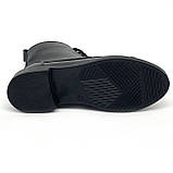 Черевики чорні жіночі шкіряні на байці демісезон зі шнурівкою Savio 20-53б розмір 36, фото 9