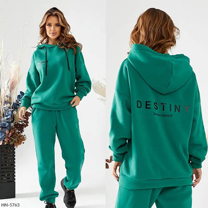 Неймовірний жіночий костюм на флісі, тканина "Трикотаж" 48, 50 розмір 48, фото 1