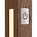 Сенсорний торшер дерев'яний підлоговий Vezha Wood Прозорий лак 1240 мм світильники для спальні Simpler, фото 5