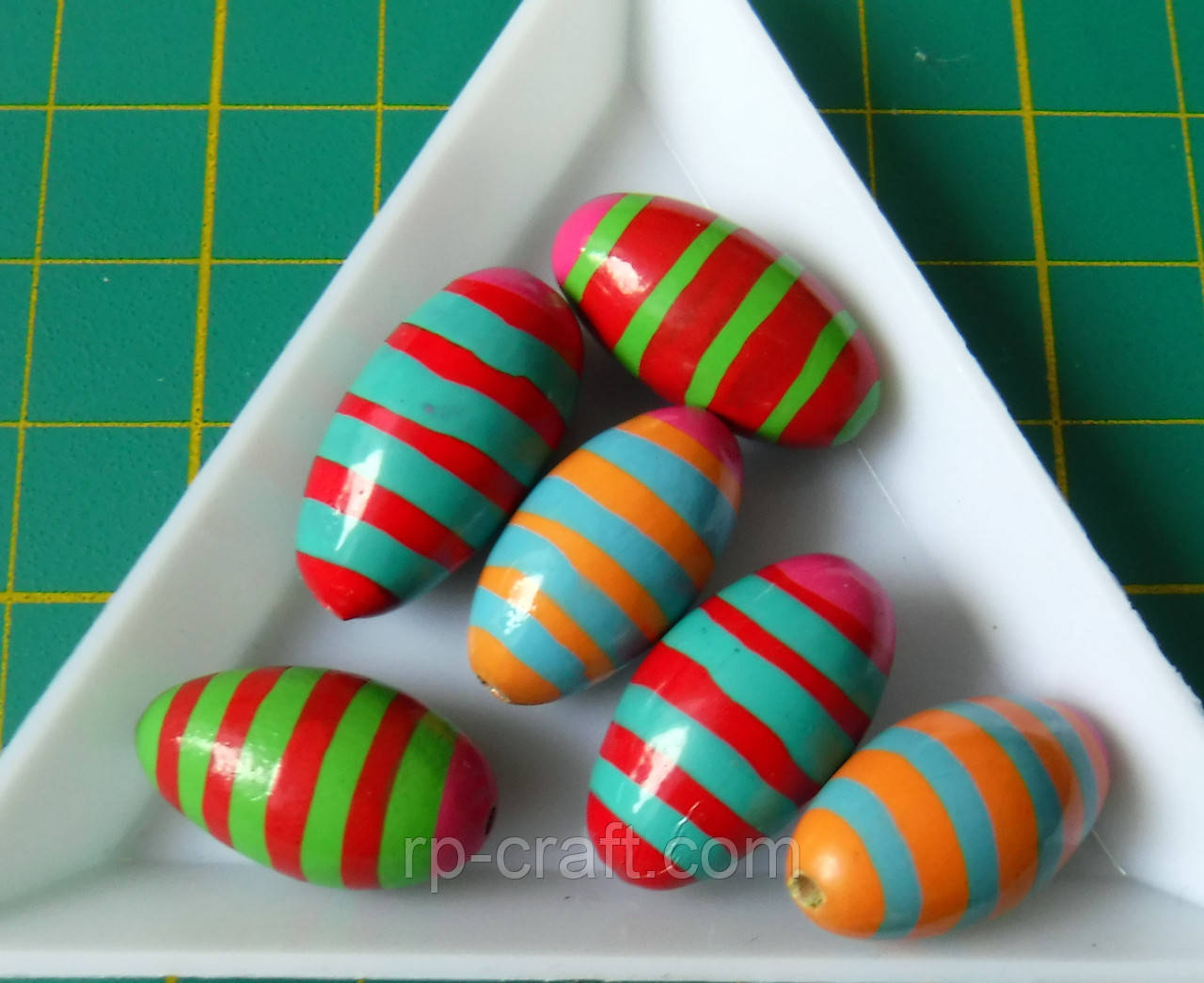 Дерев'яна намистинка. Набір 6 штук, 11х11х20 мм, фото 1