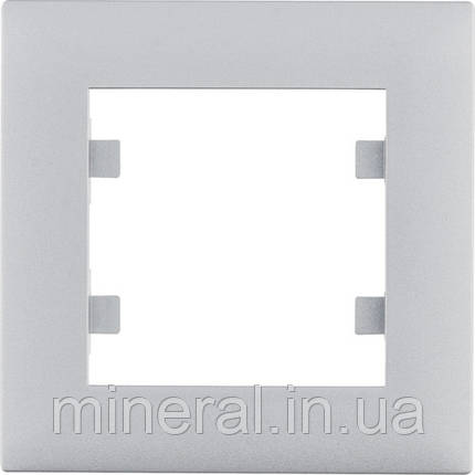 Рамка 1X, Lumina-Intens, срібна, Hager, (WL5512), фото 1