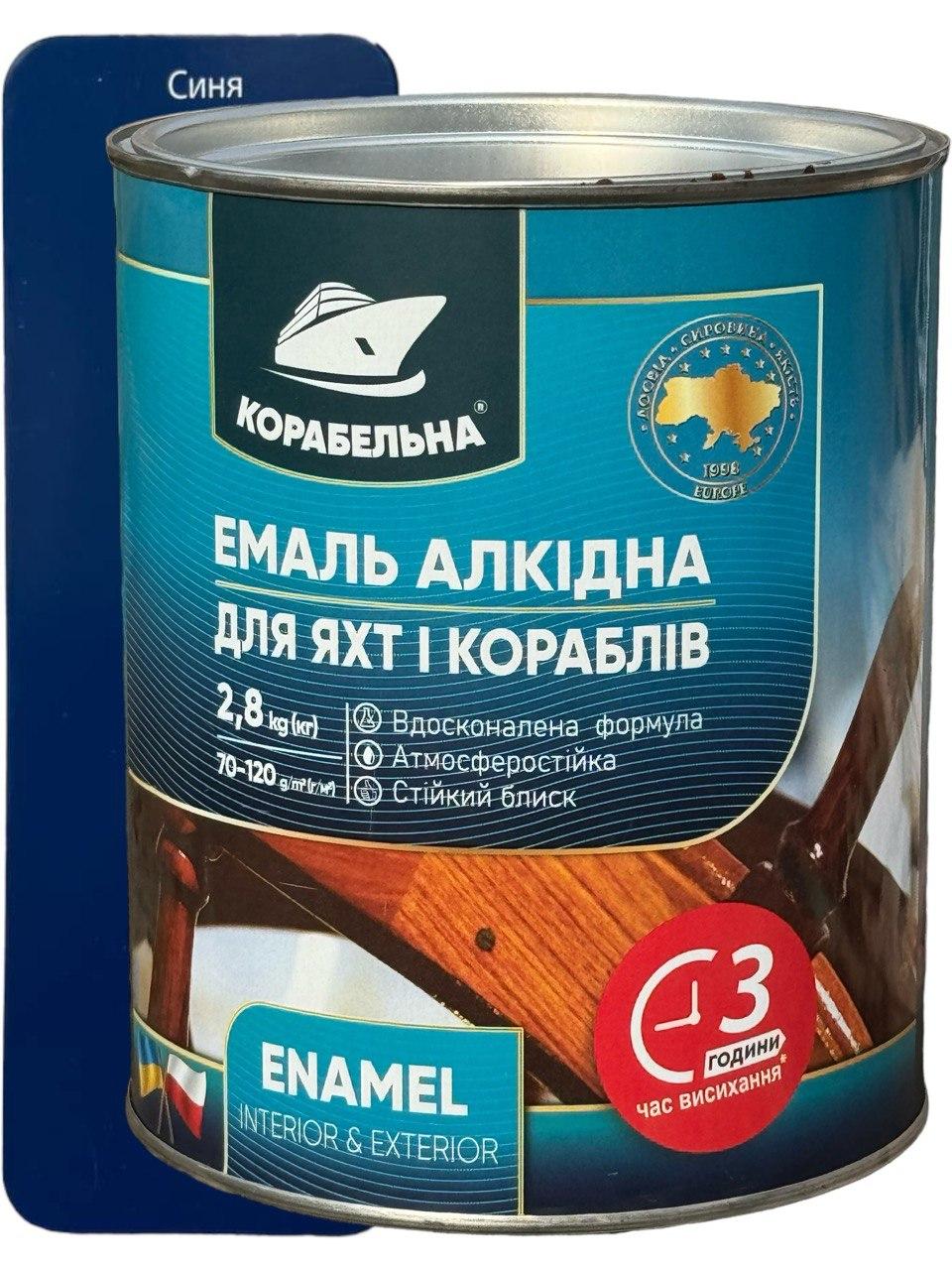Емаль алкідна Корабельна ПФ-115 2.8 кг синя