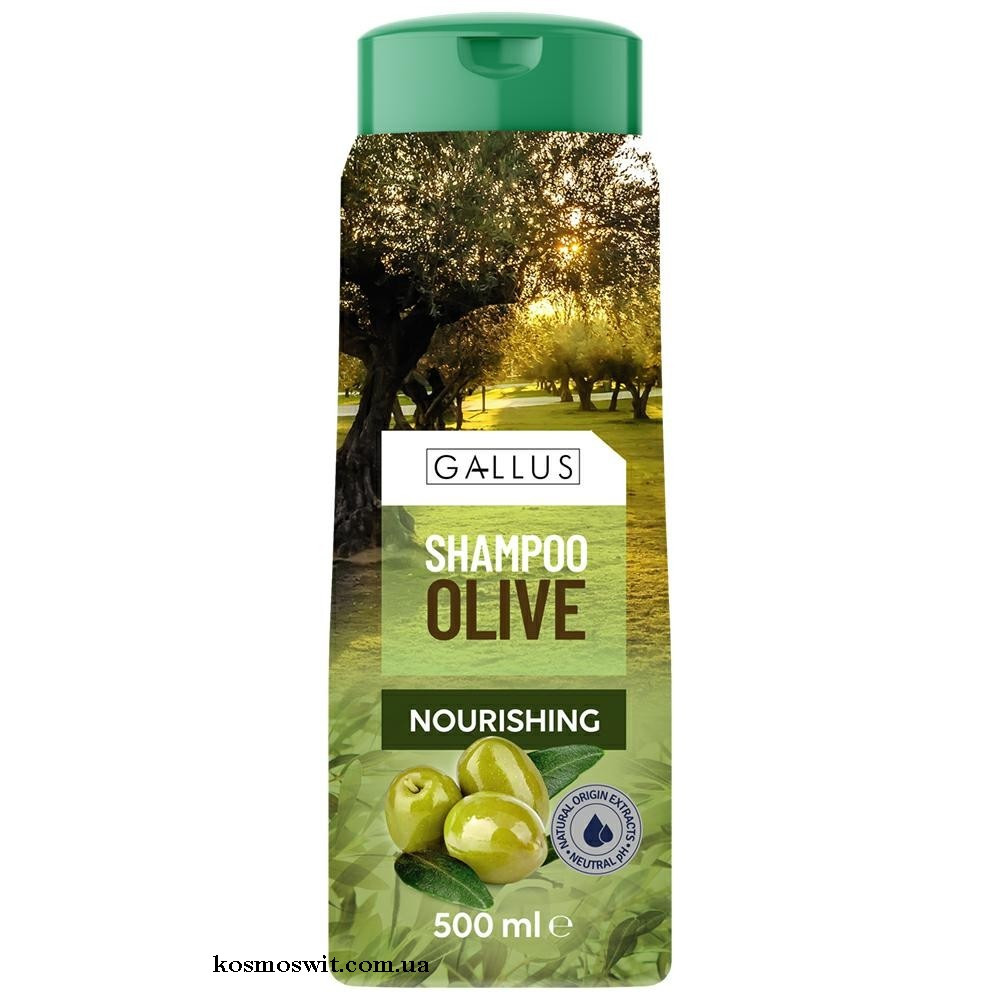 Шампунь для волос Gallus питательный Olive 500 мл - фото 1 - id-p1343706959
