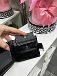 АКЦІЯ! На магніті - чорний чоловічий гаманець - 11х9 см, штучна шкіра (1387), фото 9