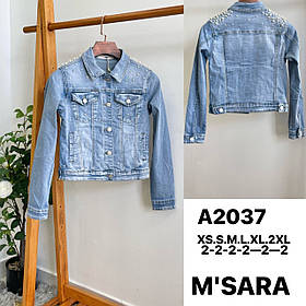 Куртка джинсова жіноча оптом, XS-2XL рр., арт. Si-A2037