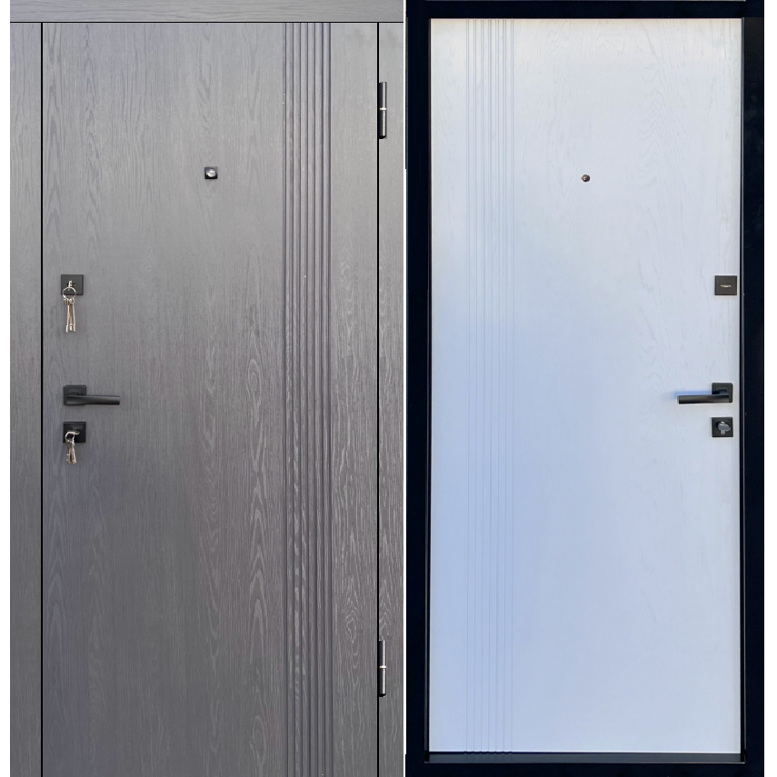 Вхідні двері Дверна Індустрія “Надійна Black” (МДФ-МДФ)