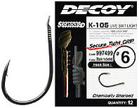 Крючок Decoy K-105 Live Bait Light #6 (12 шт/уп)