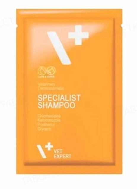 Шампунь VetExpert SPECIALIST SHAMPOO (саше 20x15мл) антибактеріальный, протигрибковый (хлоргекс.3%,, фото 1