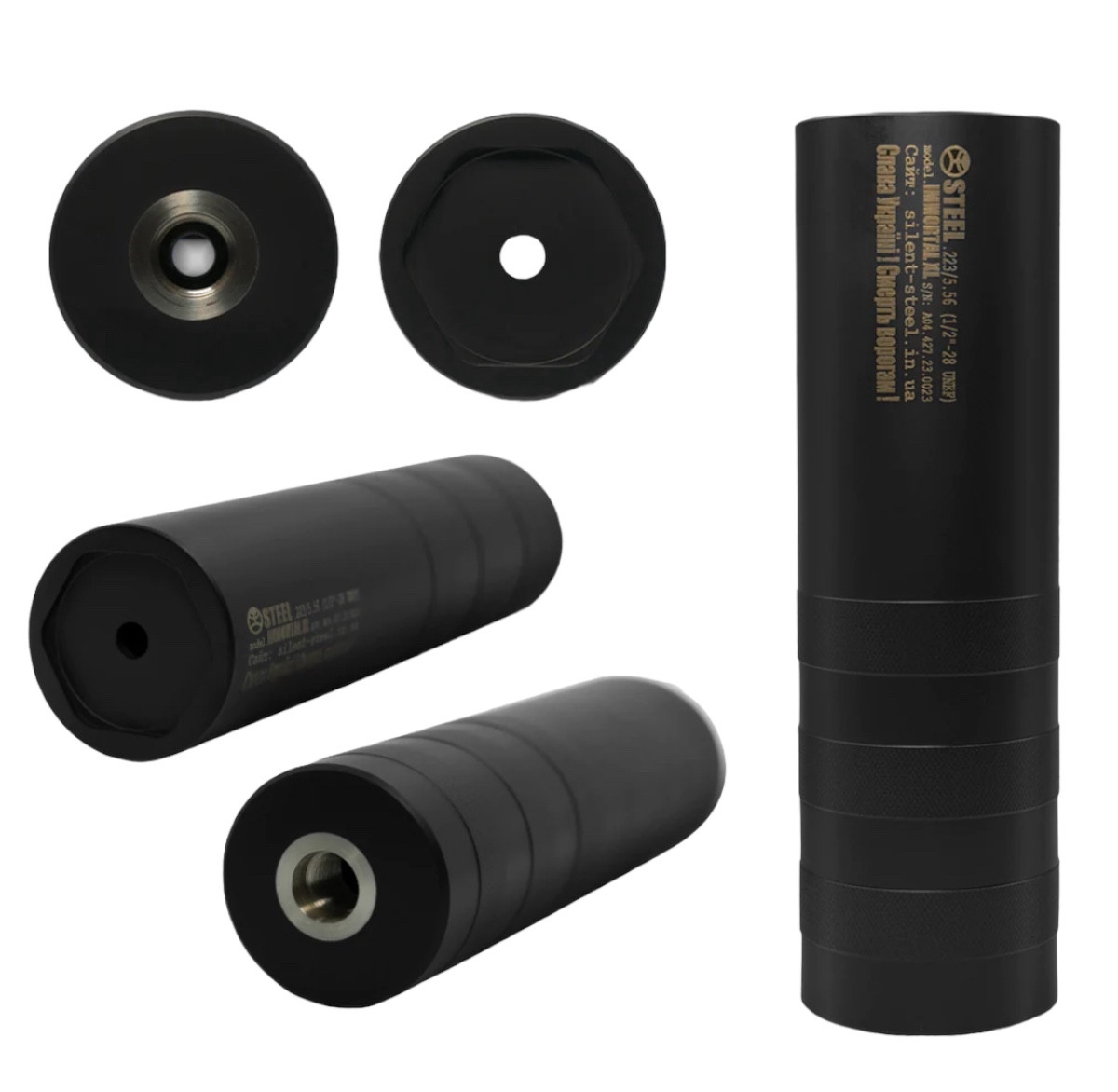 Глушник STEEL IMMORTAL XL 5.45, різь 24×1.5 (на АК-74) + буфер віддачі, фото 1