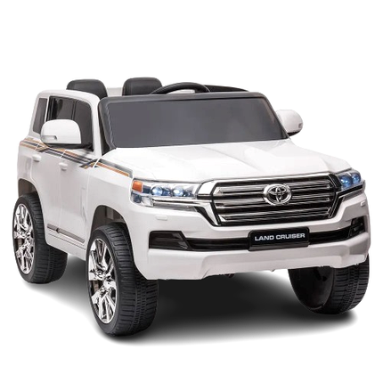 Електромобіль джип Toyota Land Cruiser дитячий (акум 2V7AH, 2 мотор 35W, музика, EVA, USB, MP3) JJ2022 Білий, фото 2