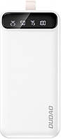 Портативний зарядний пристрій павербанк DUDAO K8s+ White 30000mAh 3хUSB + Led Lamp Power Bank