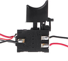 Кнопка акумуляторного шуруповерта, 16A, 7.2В-24В, 6,5*4*1,2см, фото 2