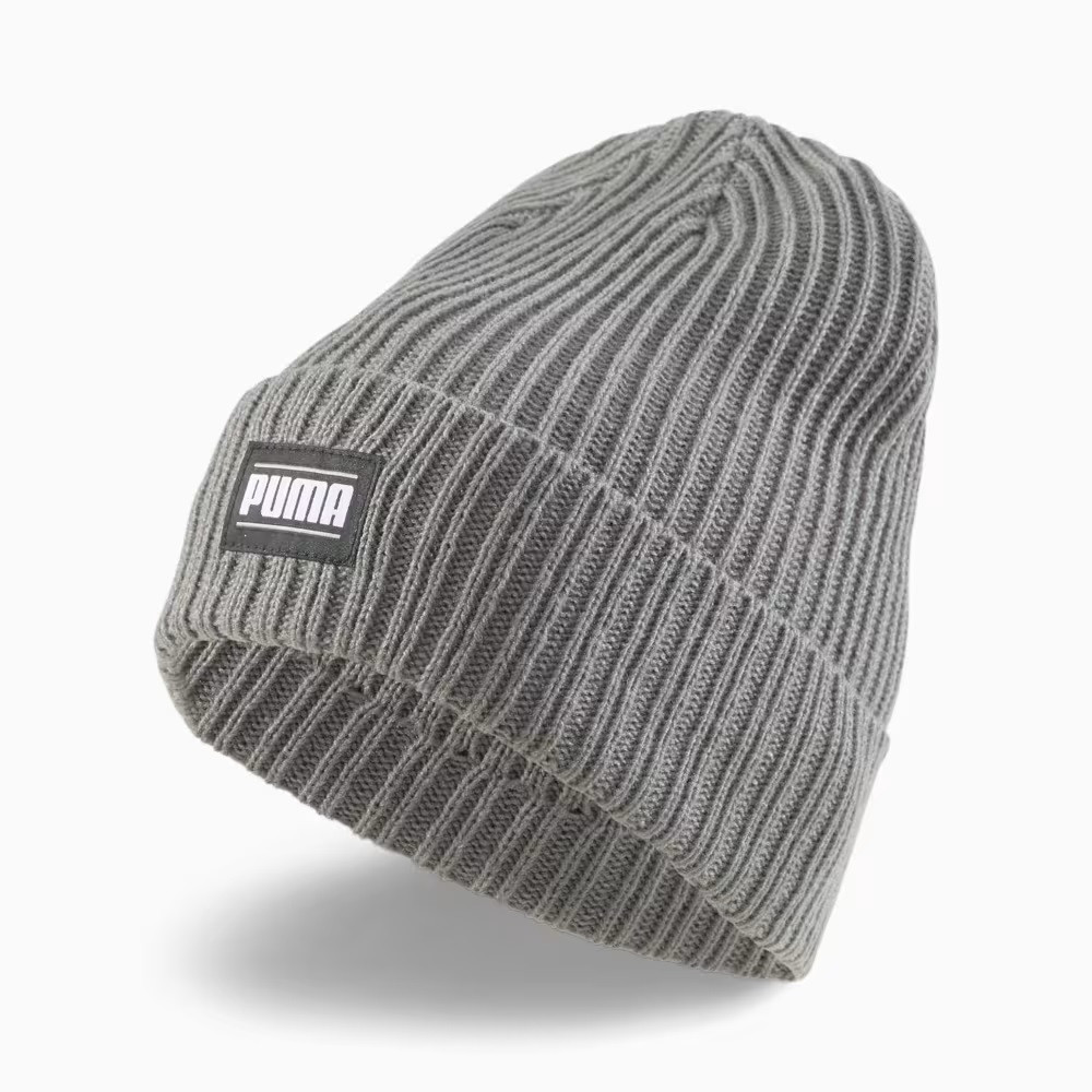 Шапка спортивна Puma Classic Cuff Ribbed 024038 03 (сіра, акрил, в'язана, з відворотом, тепла, бренд пума)