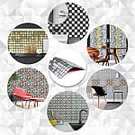 Самоклеюча алюмінієва плитка срібна мозаїка 300х300х3мм SW-00001167 (D), фото 5