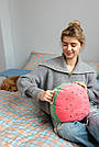 Подушка-плед муфта кругла Кавун рожевий, фото 7