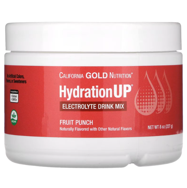California Gold Nutrition HydrationUP напій з електролітами фруктовий пунш 227 г