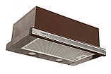 Витяжка кухонна ProfitM Телескоп ЕКО 60см 550м3 Коричнева, вставка Нержавійка, фото 3