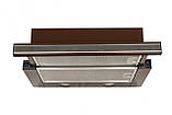 Витяжка кухонна ProfitM Телескоп ЕКО 60см 550м3 Коричнева, вставка Нержавійка, фото 5