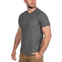Тактическая термоактивная футболка Helikon-Tex® Tactic T-Shirt-TopCool-Shadow Grey,мужская серая футболка ВСУ