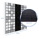 Самоклеюча алюмінієва плитка срібна із чорним мозаїка 300х300х3мм SW-00001825 (D), фото 3