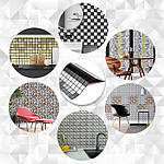 Самоклеюча алюмінієва плитка срібна із чорним мозаїка 300х300х3мм SW-00001825 (D), фото 5