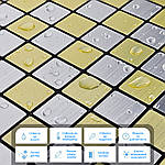 Самоклеюча алюмінієва плитка срібна із золотом шахівниця 300х300х3мм SW-00001827 (D), фото 4