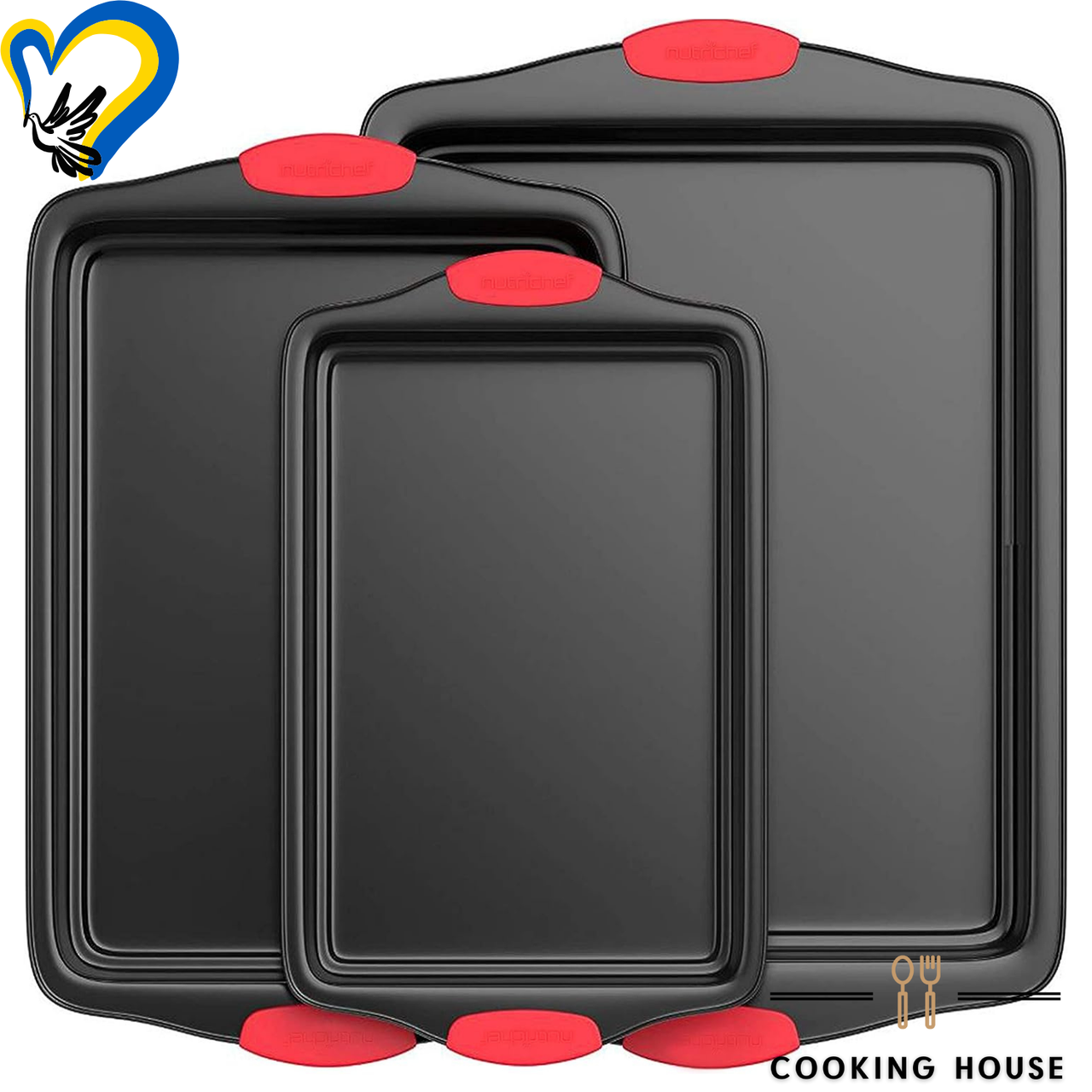 Набір форм для пипікання, деко для випікання Cooking House з антипригарної вуглецевої сталі
