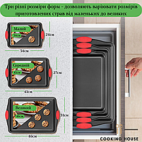 Набір форм для пипікання, деко для випікання Cooking House з антипригарної вуглецевої сталі, фото 3