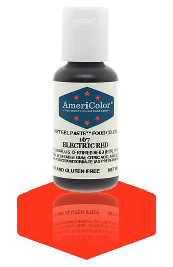 Гелевий барвник Америколор (Americolor) Червоний електрик (Electric red), 21г, фото 1