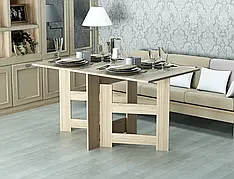 Обідній стіл-книжка "Слім" Дуб Сонома (1500x770x750) Гамма стиль