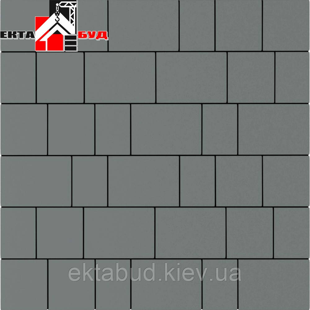 Тротуарна плитка ПЛАЦ 60мм Сірий